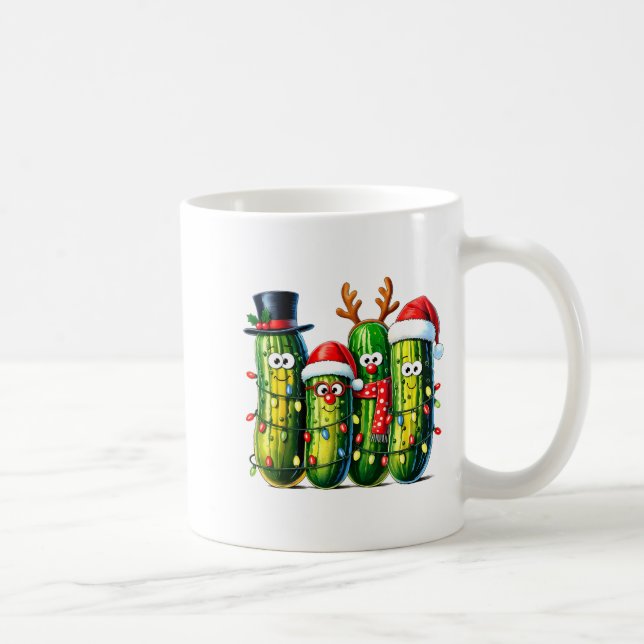 Taza De Café Funny Christmas Ckles Santa Claus Hat Xmas Lights  (Derecha)