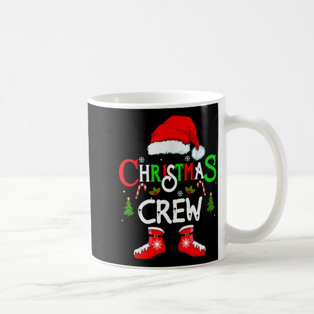 Taza De Café Funny Christmas Crew Xmas Squad Santa Family Pajam (Derecha)