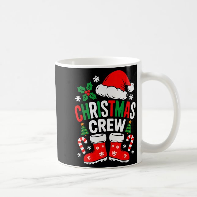 Taza De Café Funny Christmas Crew Xmas Squad Santa Family Pajam (Derecha)