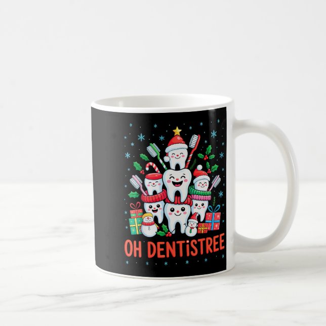 Taza De Café Funny Christmas Dentist Xmas Dental Oh Dentistree  (Derecha)