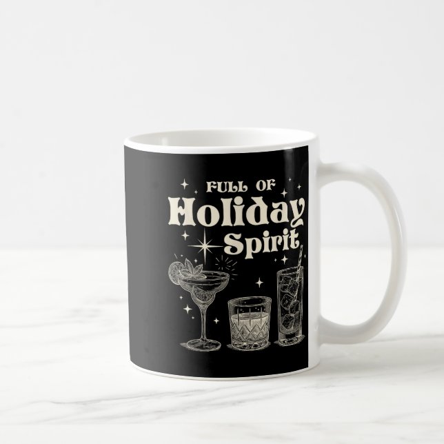 Taza De Café Funny Christmas Drinking Full Of Holiday Srit  (Derecha)