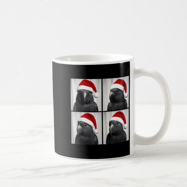 Taza De Café Funny Christmas Eclectus Parrot Santa Photo Booth  (Derecha)