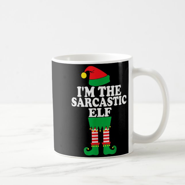 Taza De Café Funny Christmas Family I'm The Sarcastic Elf  (Derecha)