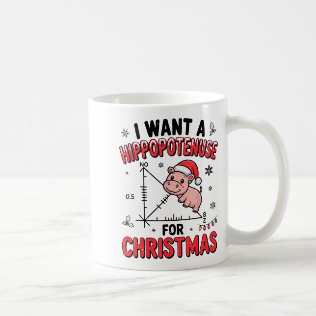 Taza De Café Funny Christmas Hiptamus Math Teacher Gift Ugly Sw (Derecha)
