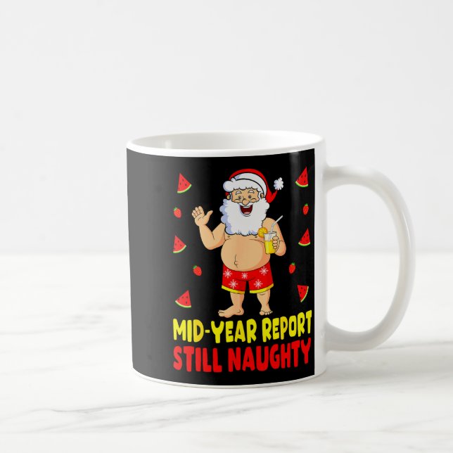 Taza De Café Funny Christmas In July Santa Summer Vacation Men  (Derecha)