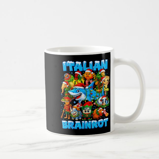 Taza De Café Funny Christmas Italian Brain Rot Italian Brainrot (Derecha)