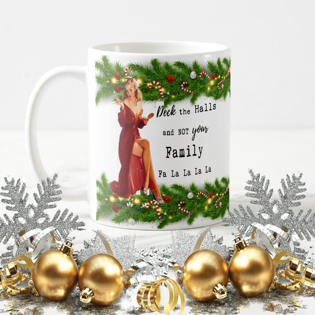 Taza De Café Funny Christmas Mug Best Friend "Deck the Halls" (Subido por el creador)