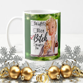 Taza De Café Funny Christmas Mug Best Friend "Naughty / Nice?"