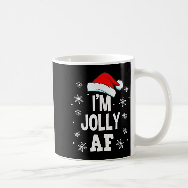Taza De Café Funny Christmas Naughty Adults Pajama, Santa I'm J (Derecha)