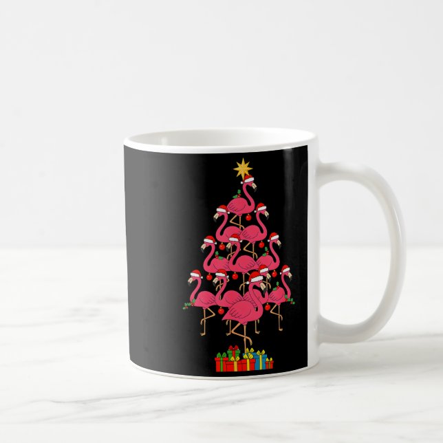 Taza De Café Funny Christmas Nk Flamingo Tree Holiday Bird Love (Derecha)