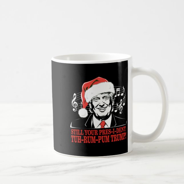 Taza De Café Funny Christmas President Trump Pajamas Ugly Xmas  (Derecha)