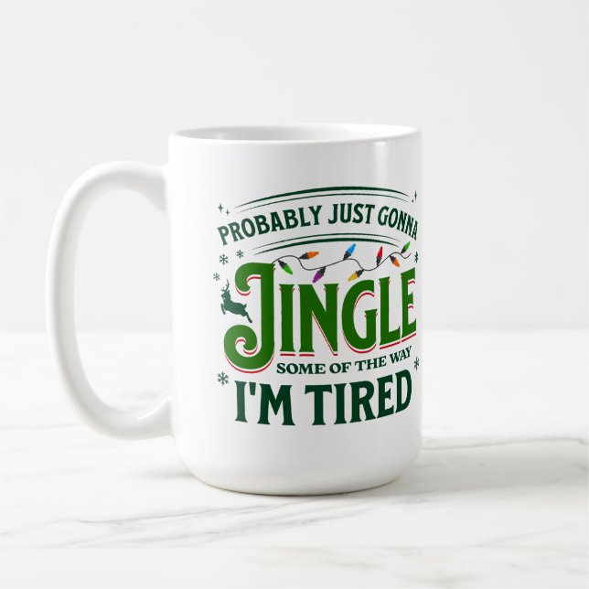 Taza De Café Funny Christmas Quote Holiday Humor Lazy Festive  (Izquierda)