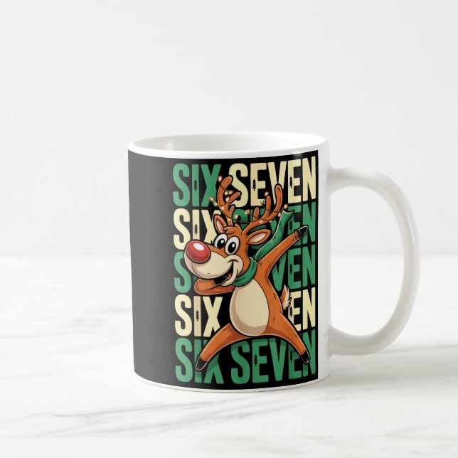 Taza De Café Funny Christmas Reindeer Dabbing Xmas Dab Six Seve (Derecha)