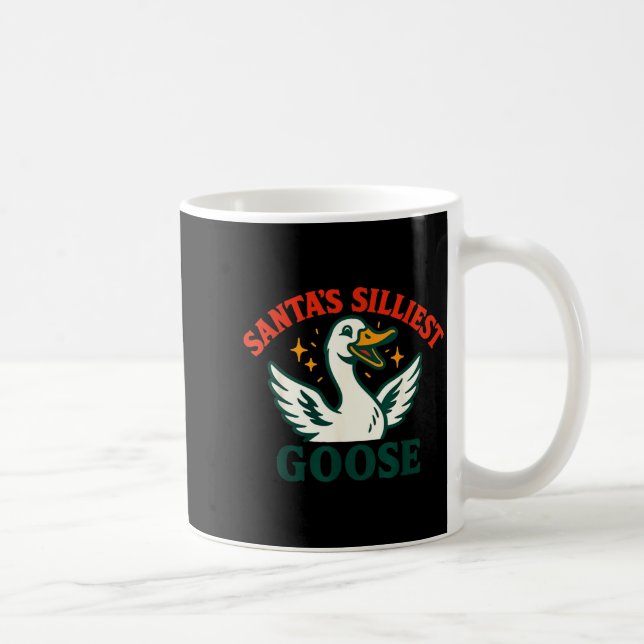Taza De Café Funny Christmas Santas Silliest Goose Humor  (Derecha)