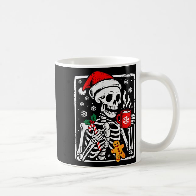 Taza De Café Funny Christmas Skeleton Hot Chocolate Xmas Men Wo (Derecha)