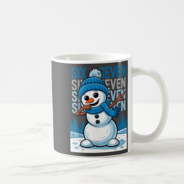Taza De Café Funny Christmas Snowman Dabbing Xmas Dab Six Seven (Derecha)