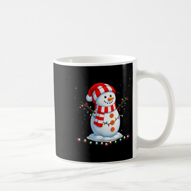 Taza De Café Funny Christmas Snowman Tee Cute Santa Men Women K (Derecha)