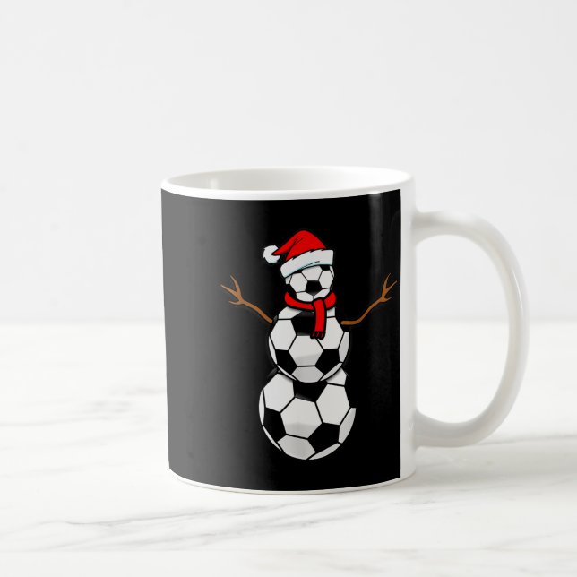 Taza De Café Funny Christmas Soccer Santa Snowman  (Derecha)