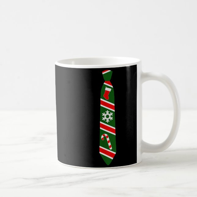 Taza De Café Funny Christmas Tie - Holiday Tuxedo Fun Tee Desig (Derecha)