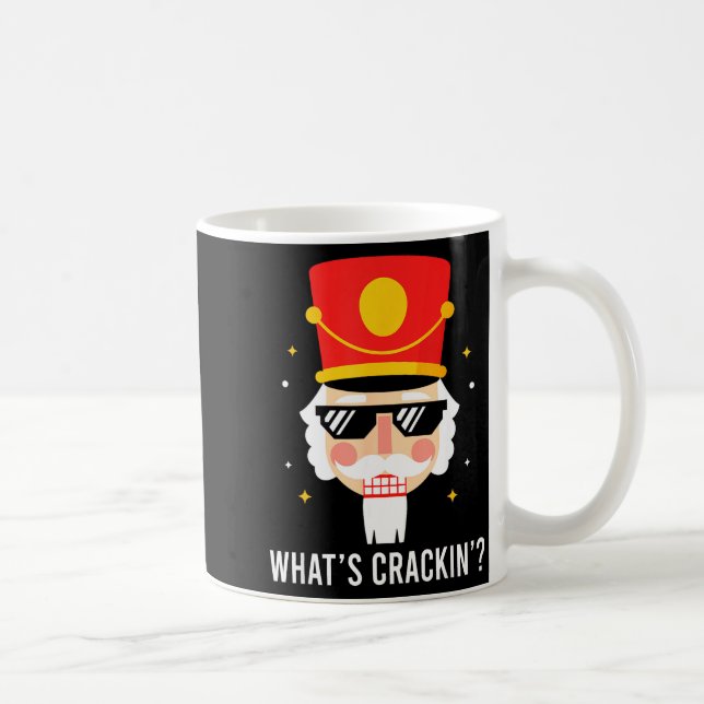 Taza De Café Funny Christmas Whats Crackin Nutcracker Men Kids  (Derecha)