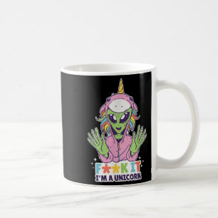 Taza De Café Funny Cita A Alien Unicorn De Palabra Im A Unicorn