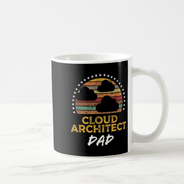 Taza De Café Funny Cloud Architect Dad, Data Center Tech Quote (Derecha)