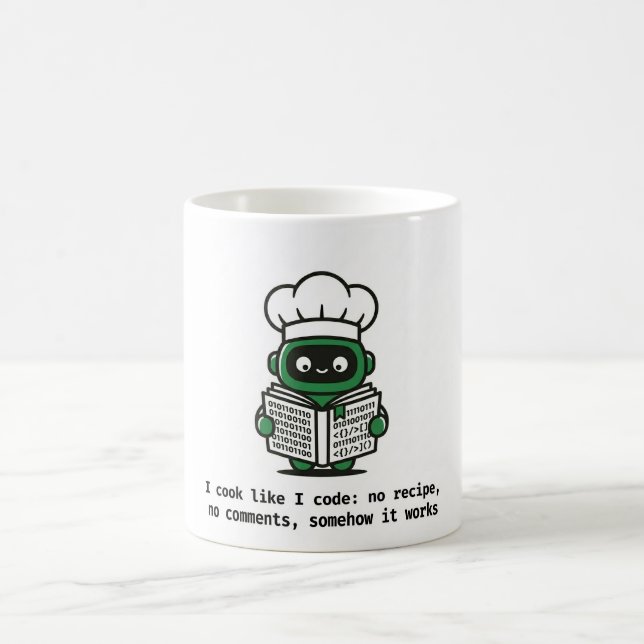 Taza De Café Funny Coder Mug — I Cook Like I Code (Centro)