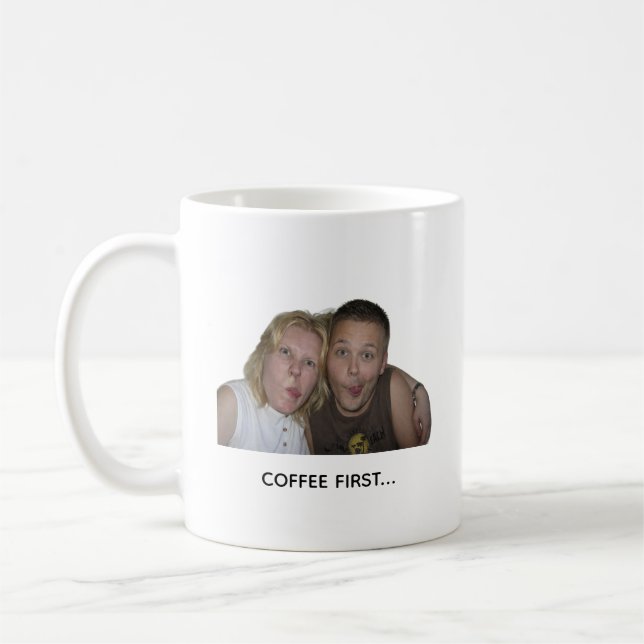 Taza De Café Funny Coffee Meme Mug – Coffee First. Chaos Later (Izquierda)