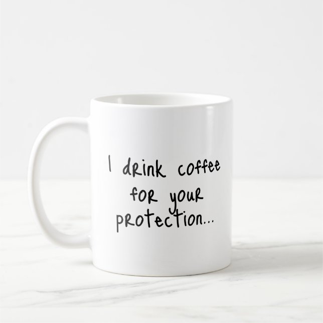 Taza De Café Funny Coffee Quote | Sarcastic Gift Idea | Minimal (Izquierda)