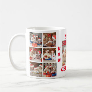 TAZA DE CAFÉ FUNNY COLLAGE DE FOTOS COMPLETO MERRY NAVIDAD NAVI