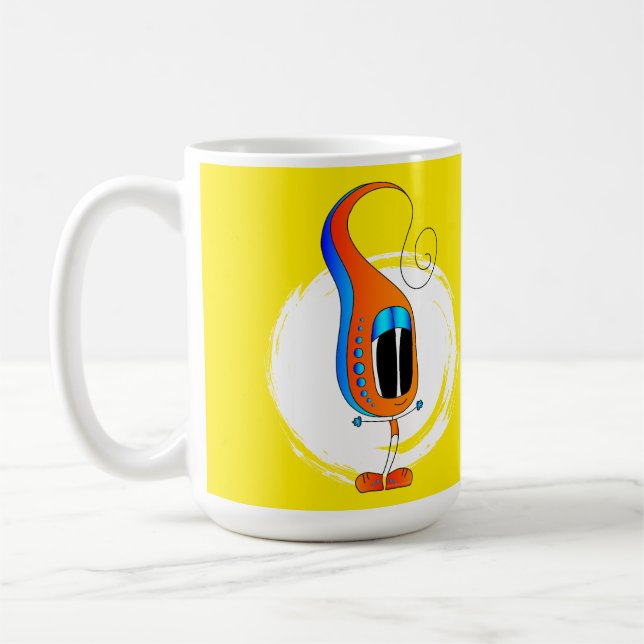 Taza De Café Funny, Colorful, Quirky, Cartoon Character (Izquierda)