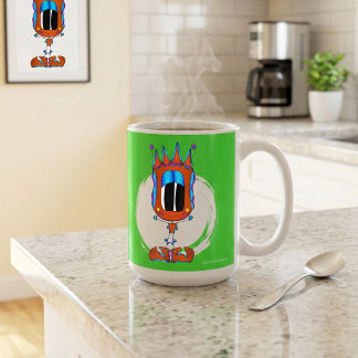 Taza De Café Funny, Colorful, Quirky, Cartoon Character