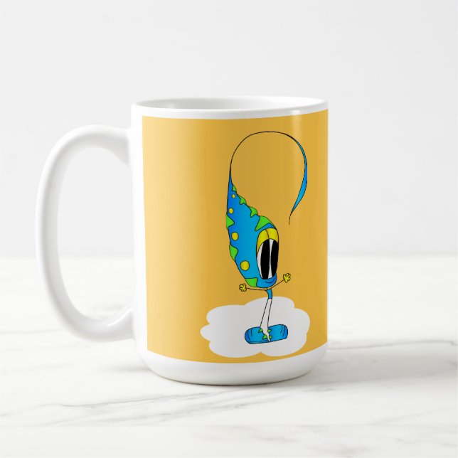Taza De Café Funny, Colorful, Quirky, Cartoon Character Coffee (Izquierda)