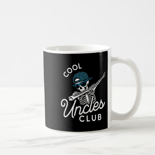 Taza De Café Funny Cool Uncles Club Shirt Funny Skeleton Uncle  (Derecha)