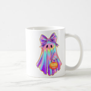 Taza De Café Funny Coquette Bow Ghost Pumpkin Halloween Soky Se