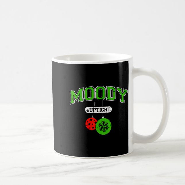 Taza De Café Funny Couples Christmas Merry And Bright Moody And (Derecha)