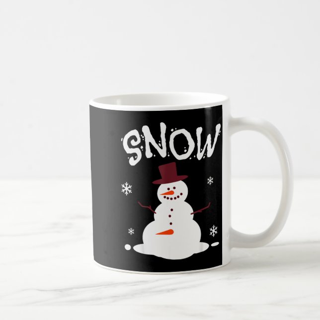 Taza De Café Funny Couples Christmas Party Snow Man Merry Xmas  (Derecha)