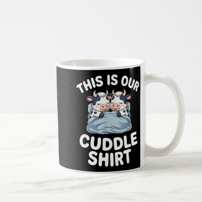 Taza De Café Funny Cow Couple Idea This Is Our Cuddle  (Derecha)