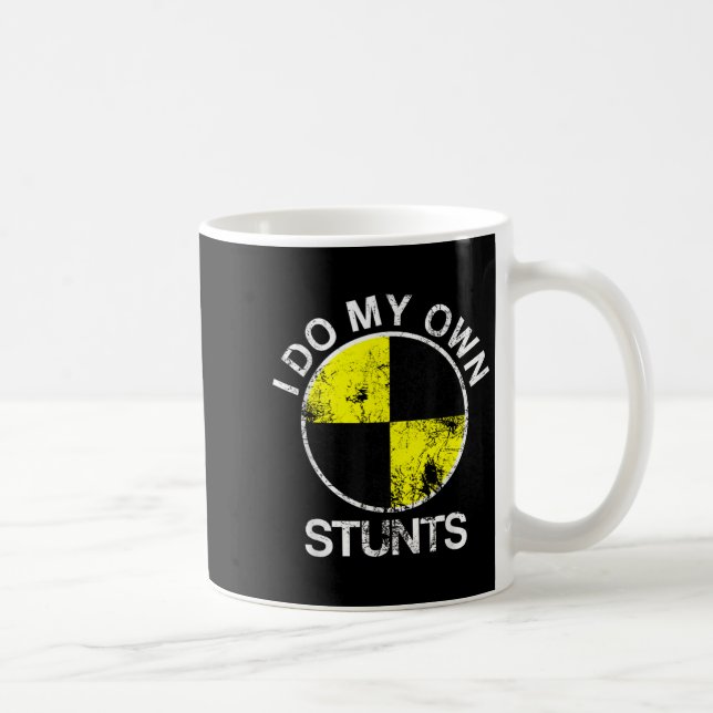 Taza De Café Funny Craest Dummy I Do My Own Stunts  (Derecha)