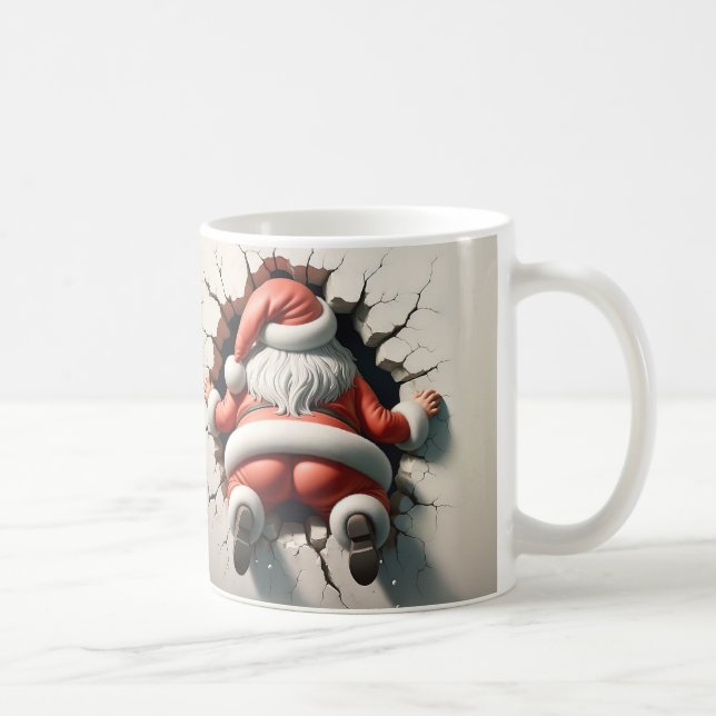 Taza De Café Funny Crashing Santa Claus Design