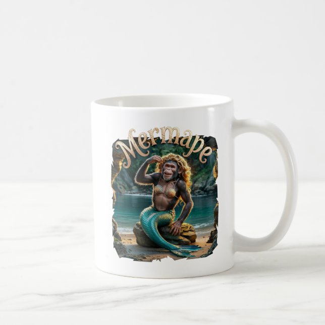 Taza De Café Funny creacion de combo fotográfico de Mermape (Derecha)