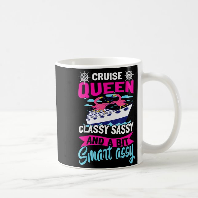 Taza De Café Funny Cruising Cruise Queen Cly Sy Smart Y  (Derecha)