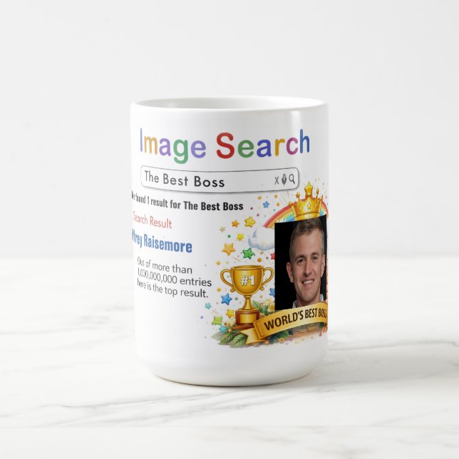 Taza De Café Funny Custom Best Boss Search Gift Mug (Centro)