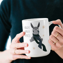 Taza De Café Funny Cute Sarcastically Merry Winter Donkey
