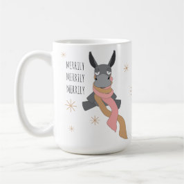 Taza De Café Funny Cute Sarcastically Merry Winter Donkey