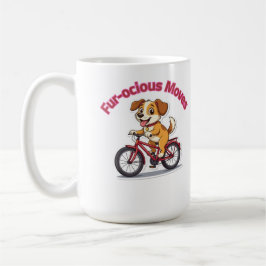 Taza De Café **Funny Cycling Dog – Cute Dog Riding a Bicycle Il
