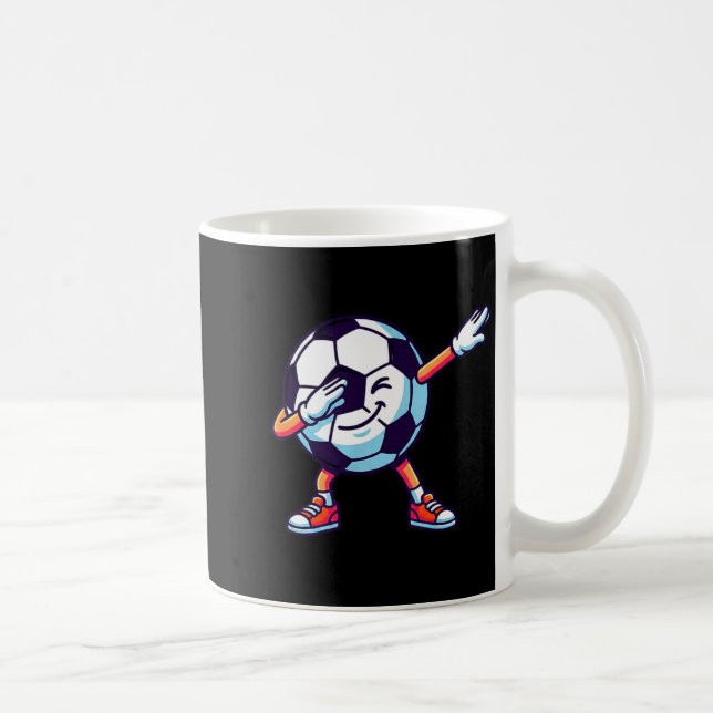 Taza De Café Funny Dabbing Soccer Ball Cartoon Srt Gift Kids Bo (Derecha)