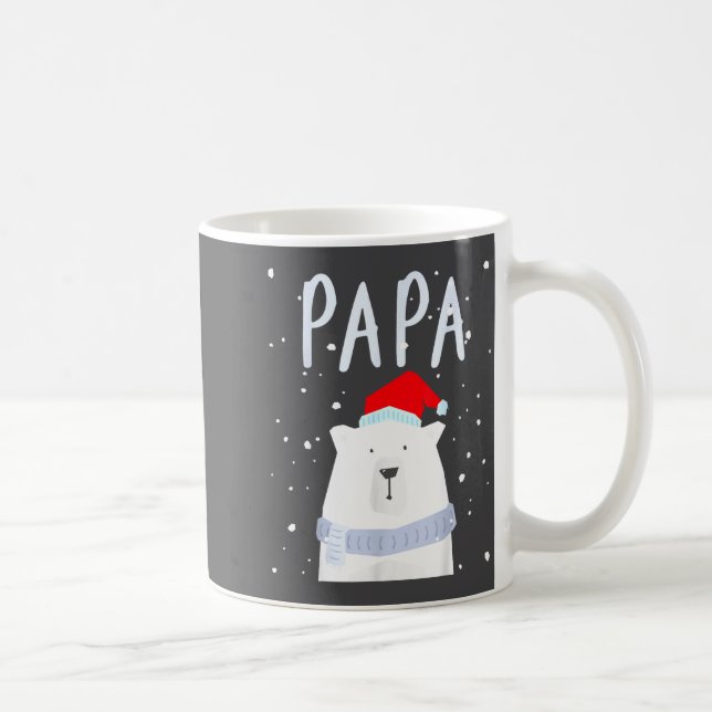 Taza De Café Funny Dad Bear Christmas Saint Hat Couples Family  (Derecha)
