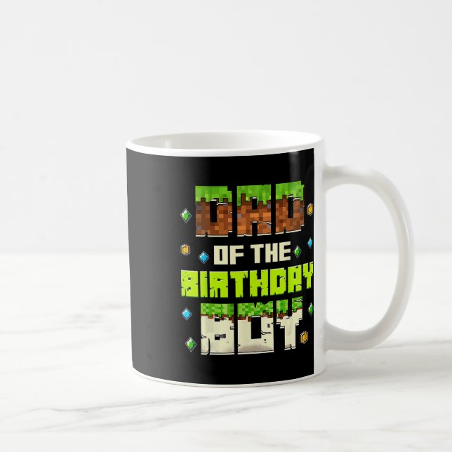 Taza De Café Funny Dad Of The Birthday Boy Video Gamer Pixel Bd (Derecha)