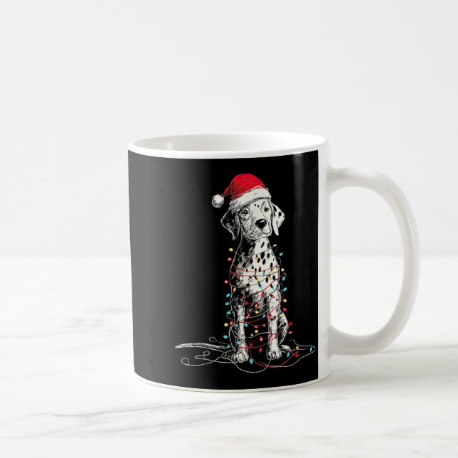 Taza De Café Funny Dalmatian Christmas Graphics Dog Lights Love (Derecha)